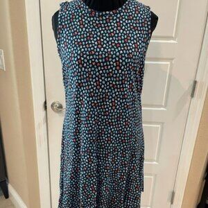 1X Michael Kors blue and red flora summer dress, dropped waist